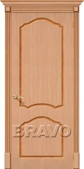 Межкомнатная дверь из шпона файн-лайн Каролина ДГ Дуб Bravo (Браво)