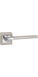 Раздельная дверная ручка PUNTO GALAXY QR SN/CP-3, цвет Матовый никель/хром